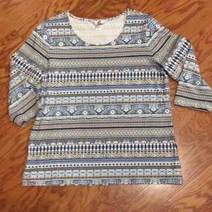 Christopher & Banks 3/4 sleeve Blouse Large